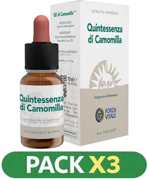 Pack x3 QE Camomilla (Manzanilla) - Forza Vitale - 10 ml.