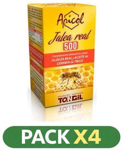 Pack x4 Apicol - Jalea Real 500 - Tongil - 60 perlas