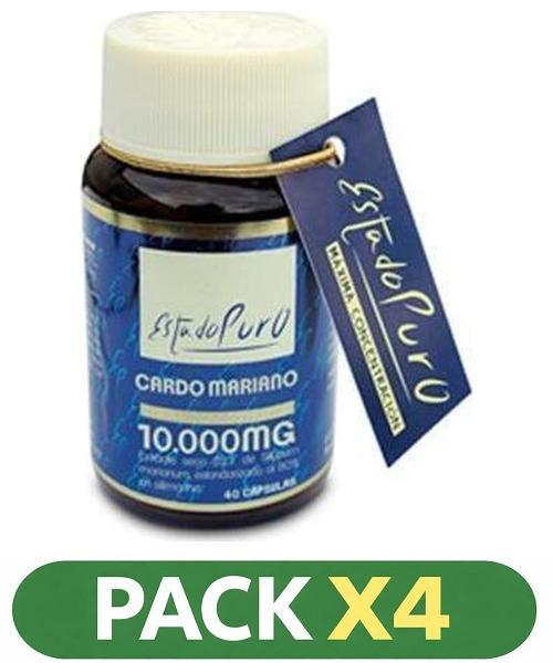 Pack x4 Estado Puro - Cardo Mariano 10000Mg - Tongil - 40 cápsulas