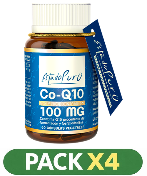 Pack x4 Estado Puro - Coenzima Q10 100 mg. - Tongil - 60 cápsulas