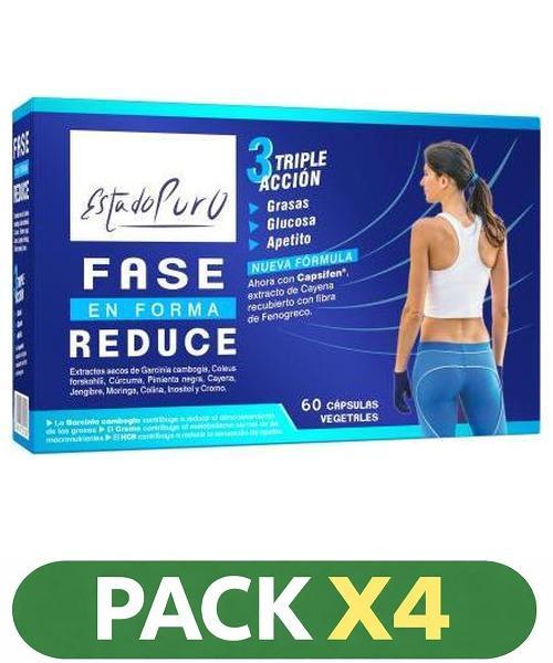 Pack x4 Estado Puro - Fase Reduce 60 - Tongil - 60 cápsulas