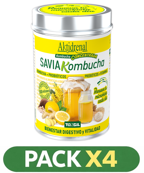 Pack x4 Aktidrenal - Savia Kombucha - Tongil - 100 gramos