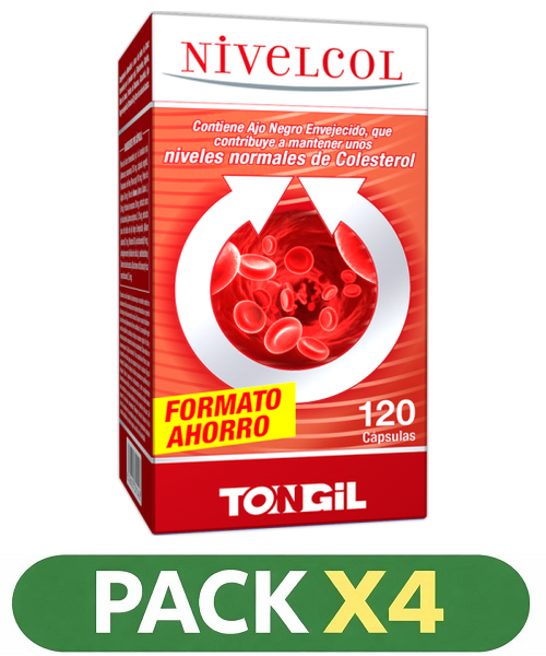 Pack x4 Niveles de Vida - Nivelcol - Tongil - 120 cápsulas