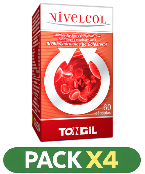 Pack x4 Niveles de Vida - Nivelcol - Tongil - 60 cápsulas