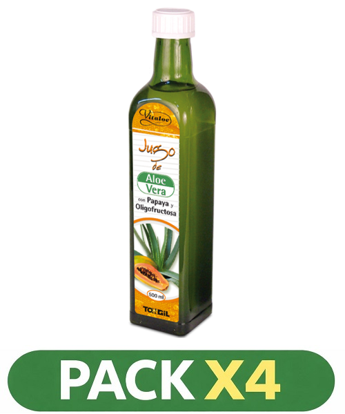 Pack x4 Vitaloe Zumo con papaya - Tongil - 500 ml.