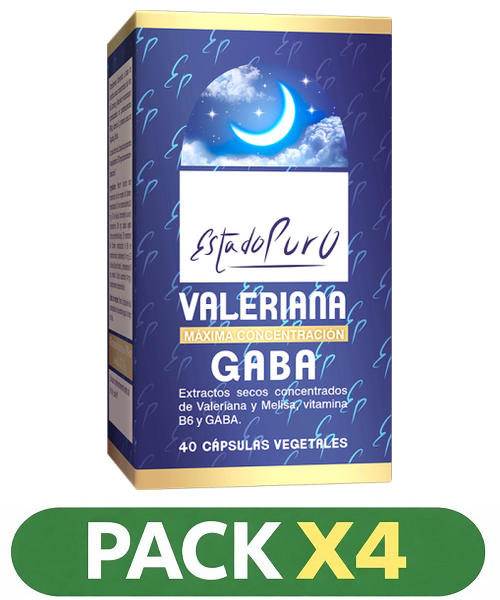 Pack x4 Estado Puro - Valeriana Gaba - Tongil - 40 cápsulas