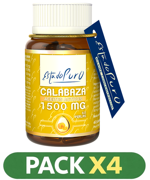 Pack x4 Estado Puro - Calabaza 1500 mg. - Tongil - 60 perlas