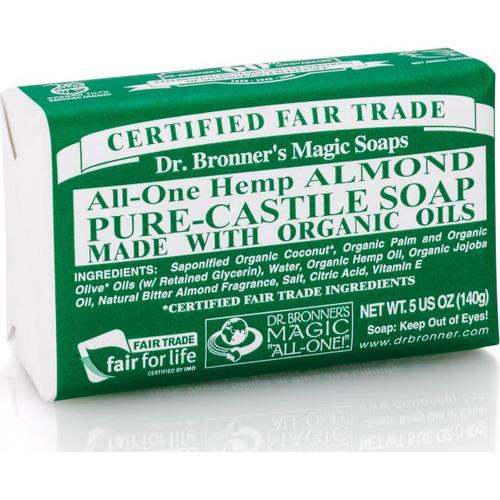 Pastilla Jabón Almendras De Dr. Bronners, En Envase De 140 Gramos - Dr. Bronners - 140 Gramos