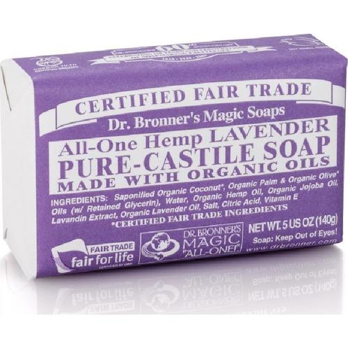 Pastilla Jabón Lavanda De Dr. Bronners, En Envase De 140 Gramos - Dr. Bronners - 140 Gramos