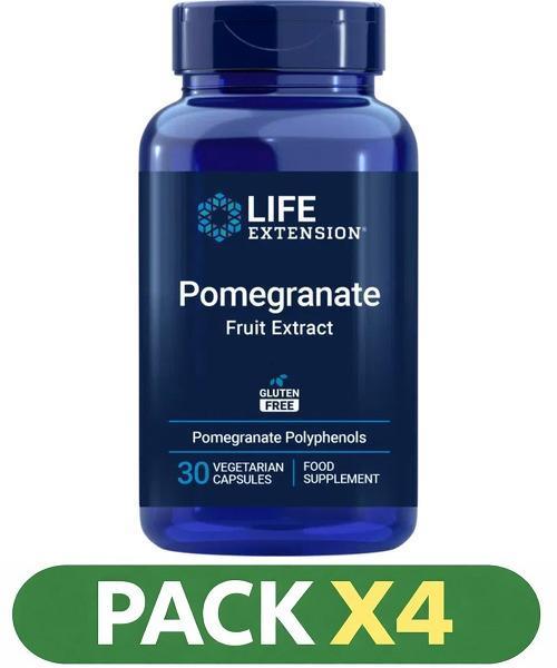 Pack x4 Pomegranate Fruit Extract Life Extension - 30 Cápsulas