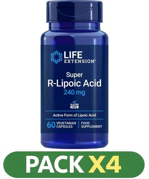 Pack x4 Super R-lipoic Acid, 240 Mg Life Extension - 60 Cápsulas
