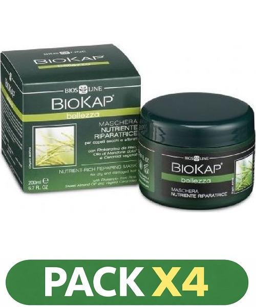 Pack x4 Mascara Nutritiva Reparadora - Biokap - 200 Ml