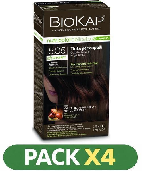 Pack x4 Rapid Delicato 5,05 Castaño Avellana - Biokap - 135 Ml
