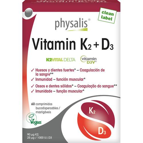 Vitamin K2 + D3 - Physalis - 60 Cápsulas