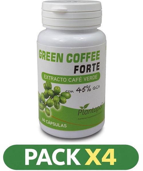 Pack x4 Green Coffee Forte (con Un 45% Gca) - Plantapol - 60 Cápsulas