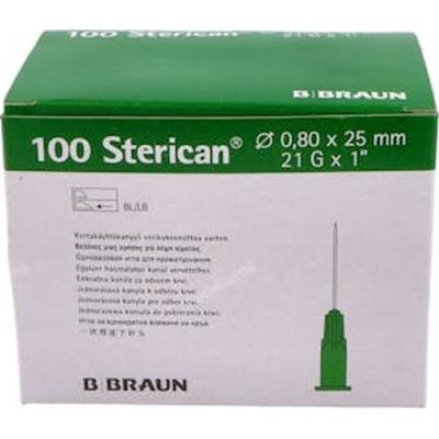 Agujas Sterican 21g / 0,8x25mm Verde 100ud Vet