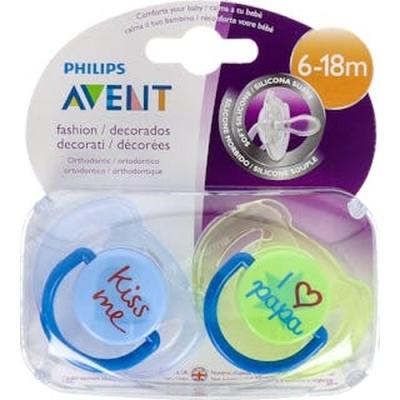 Chupete Avent Classic Ortodont Sili Fisio 6-18 M 2 Un Niño T