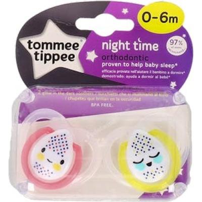 Tommee Tippee Chupete Night Time Sili Redon 0-6 M 2 Un Noche