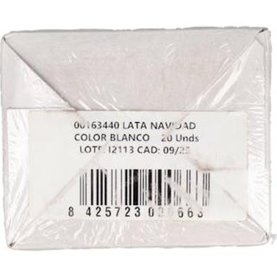 Lata Caramelos Navidad Color Blanco 20u