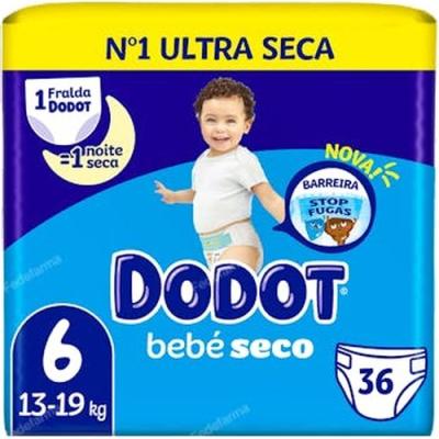 Dodot Pañal Inf Bebe Seco Value T/6 13-18 Kg 36 Un