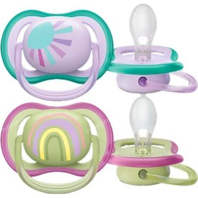 Avent Chupete Ultra Air 0-6 M Niã?a Sol/arcoiris 2 Uds Scf08