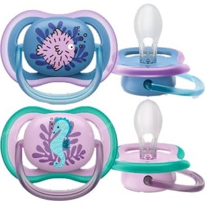 Avent Chupete Ultra Air 6-18 M Pez/caballito Niã?a 2 Uds Scf