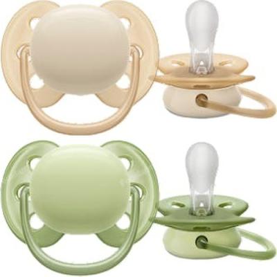 Avent Chupete Ultra Soft 0-6 M Crema/verde Niã?o 2 Uds Scf09