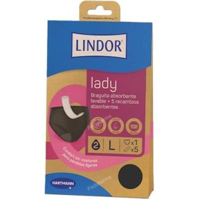 Lindor Lady Braguita Absorbente Lavable Talla L + 5 Recambio