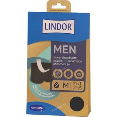 Lindor Men Boxer Absorbente Lavable Talla M + 5 Recambios