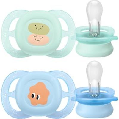 Avent Chupete Silicona Ultra Start 0-2 Meses Niño Dibujo 2 U