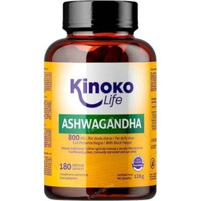 Kinokolife Ashwagandha Con Pimineta Negra  800mg 180 Caps