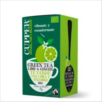 Te Verde Con Lima Jengibre Infusion 20bolsitas Bio