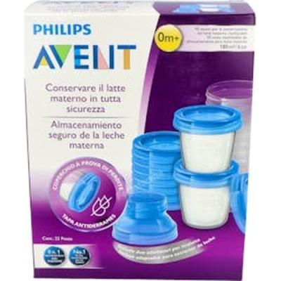 Set Recipientes Leche Materna 180ml 10ud Scf618/10