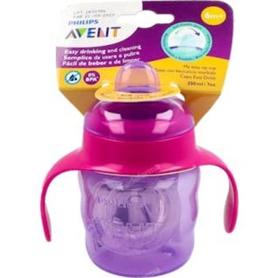 Vaso Boquilla Blanda Rosa 200ml. Scf551/03