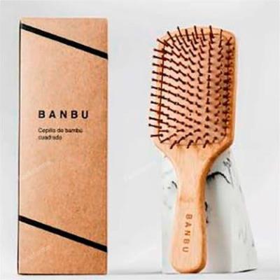 Banbu Cepillo De Bambu Y Caucho Natural Cuadrado.