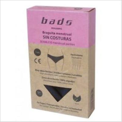 Braguita Menstrual Negra Sin Costura Talla S.