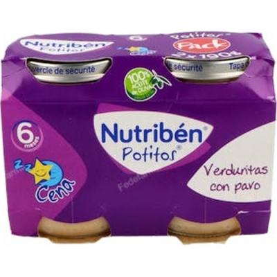Nutriben Pack Potito Cena Verduritas Pavo 2 X190gr