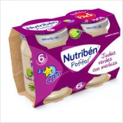 Nutriben Potito Cena Judia Verde Merluza 2x190gr.