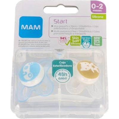 Chupete Start Sili Fisio 0-2m 2un Azul