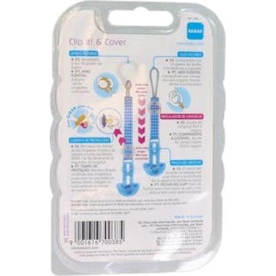 Broche Sujeta Chupete Clip It! Cinta +0m 1un Rosa