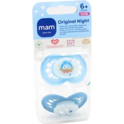 Chupete Night Sili Fisio +6m 2un Azul Noche