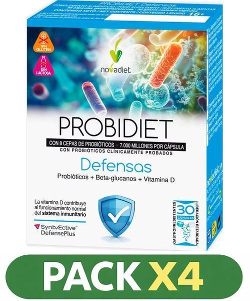 Pack x4 Probidiet Defensas - Novadiet -  30 Cápsulas