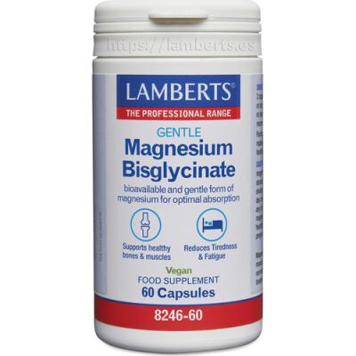 Magnesio Bisglicinato 150 mg - Lamberts - 60 cápsulas