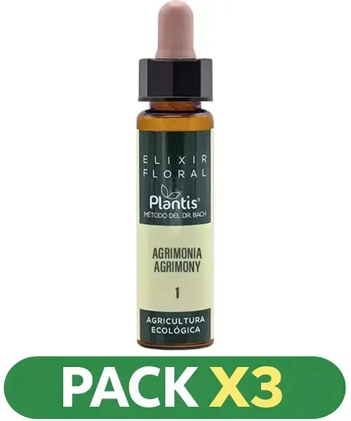 Pack x3 Agrimony Plantis Flores De Bach Nº 01 10ml.