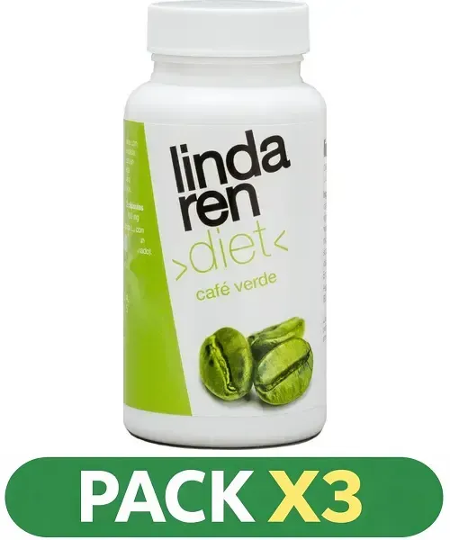 Pack x3 Lindaren Diet Cafe Verde 60cap.