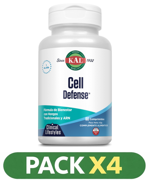Pack x4 Cell Defense - KAL - 60 comprimidos