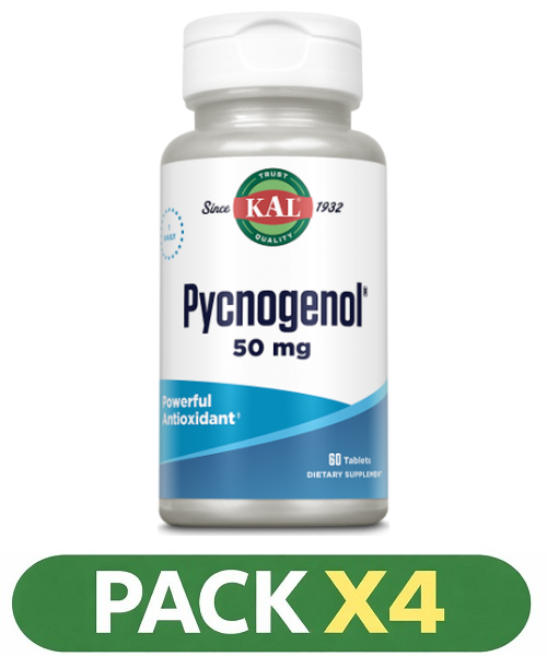 Pack x4 Pycnogenol - KAL - 60 comprimidos