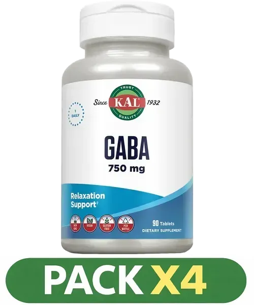 Pack x4 Small Gaba 750 mg. - KAL - 30 comprimidos