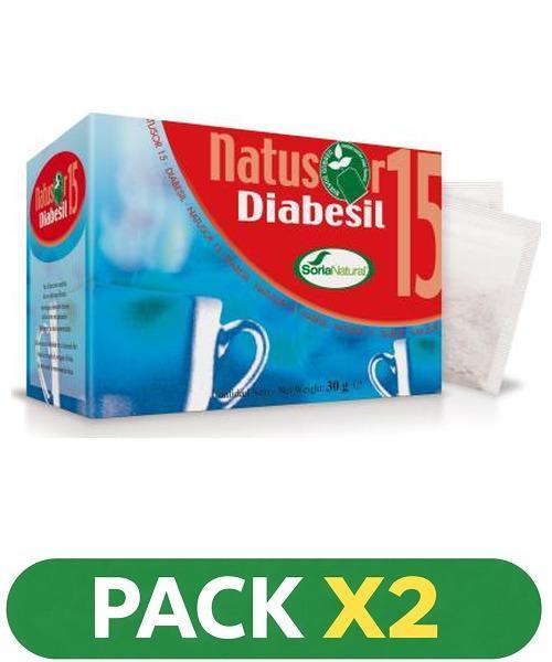 Pack x2 Natusor 15 Diabesil 20 Filtros