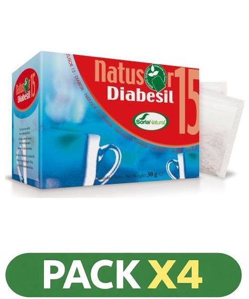 Pack x4 Natusor 15 Diabesil 20 Filtros